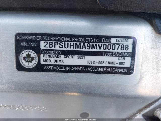 Ski Doo Other 2021 2BPSUHMA8MV000788 Image 9