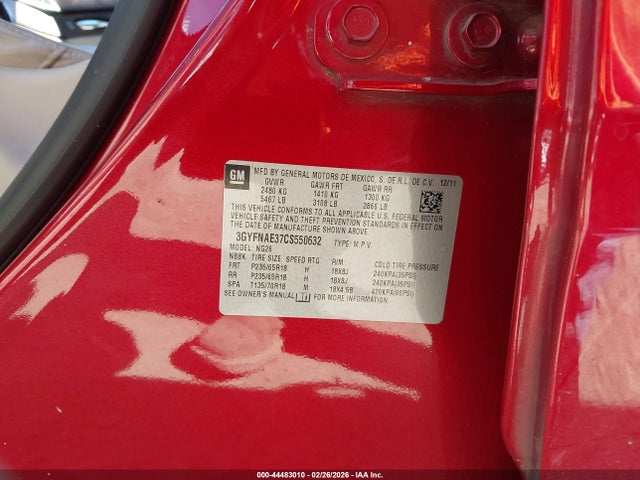 2012 CADILLAC SRX 3GYFNAE37CS550632 Photo 8