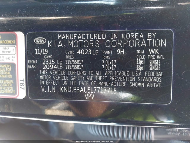 2020 KIA SOUL KNDJ33AU5L7717715 Photo 8