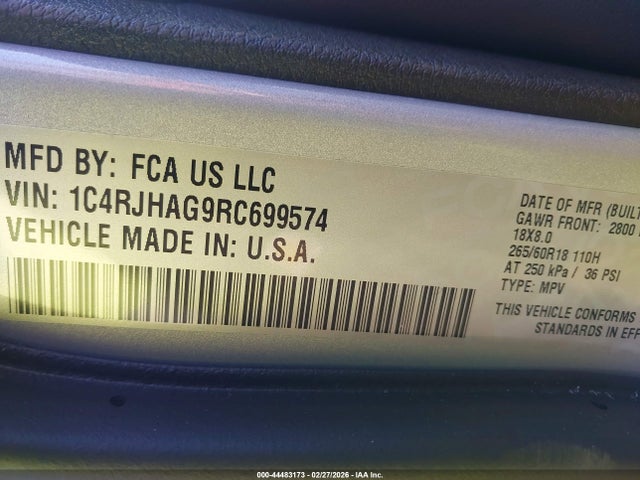 Продаж на аукціоні авто 2024 Jeep Grand Cherokee Laredo X 4x4, vin: 1C4RJHAG9RC699574, номер лоту: 44483173