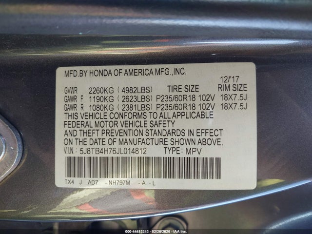 2018 ACURA RDX 5J8TB4H76JL014812 Photo 8