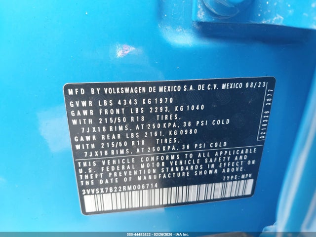 2024 VOLKSWAGEN TAOS 3VVSX7B22RM006714 Photo 8