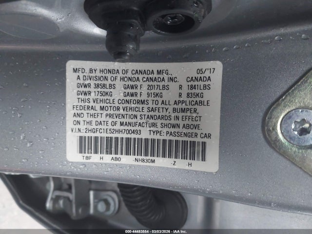 Honda CIVIC SI 2017 2HGFC1E52HH700493 Image 9