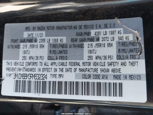 Продажа на аукционе авто 2024 Mazda Cx-30 2.5 S Select Sport, vin: 3MVDMBBM3RM632324, номер лота: 44483595
