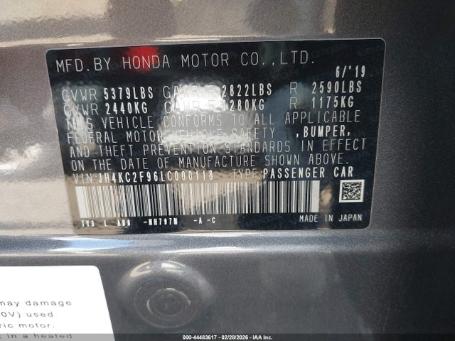 JH4KC2F96LC000118 Acura Rlx Sport Hybrid Advance Package