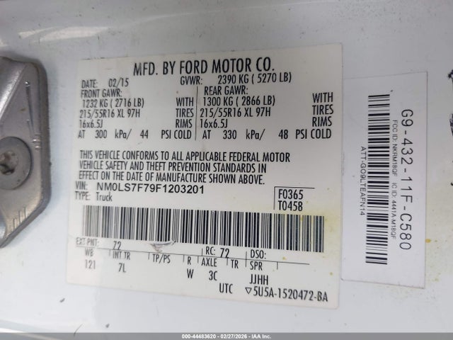 Ford Transit Connect Xlt 2015 NM0LS7F79F1203201 Image 9