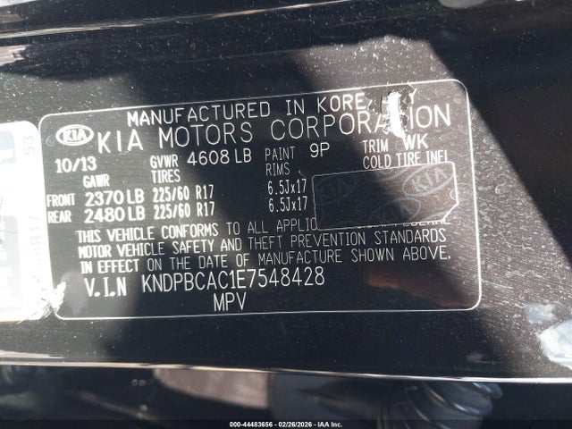 KIA Sportage Lx 2014 KNDPBCAC1E7548428 Image 9
