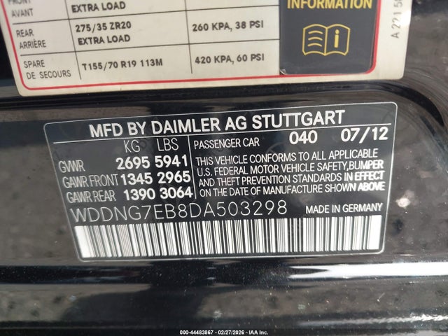 2013 MERCEDES-BENZ S 63 AMG WDDNG7EB8DA503298 Photo 8