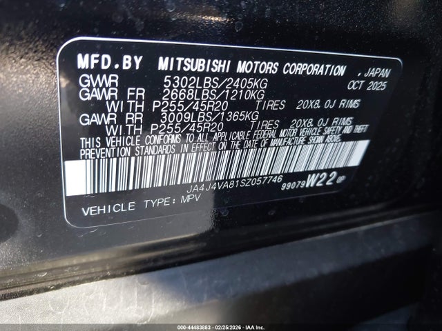 2025 MITSUBISHI OUTLANDER JA4J4VA81SZ057746 Photo 8