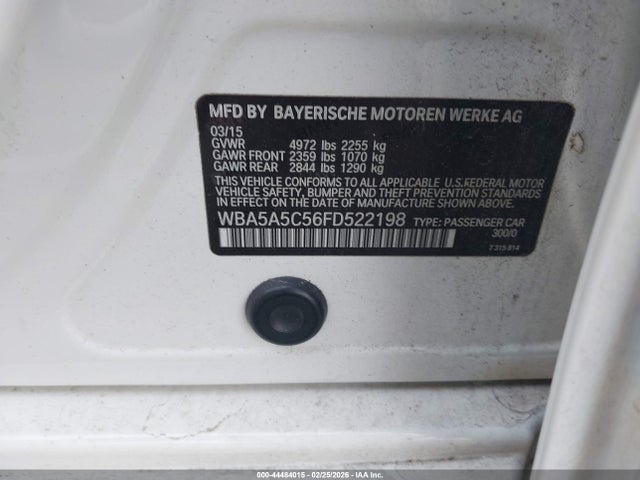 Продаж на аукціоні авто 2015 Bmw 528i, vin: WBA5A5C56FD522198, номер лоту: 44484015