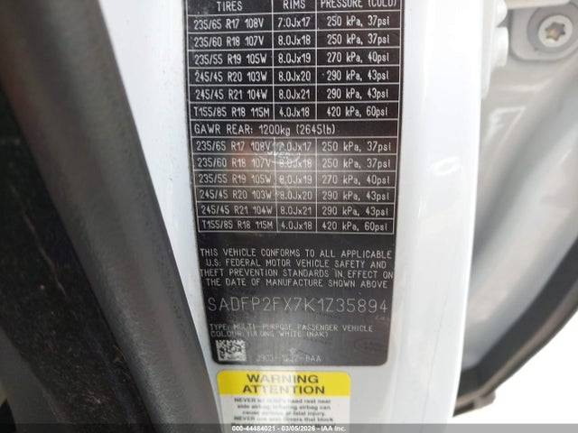 2019 JAGUAR E-PACE SADFP2FX7K1Z35894 Photo 8