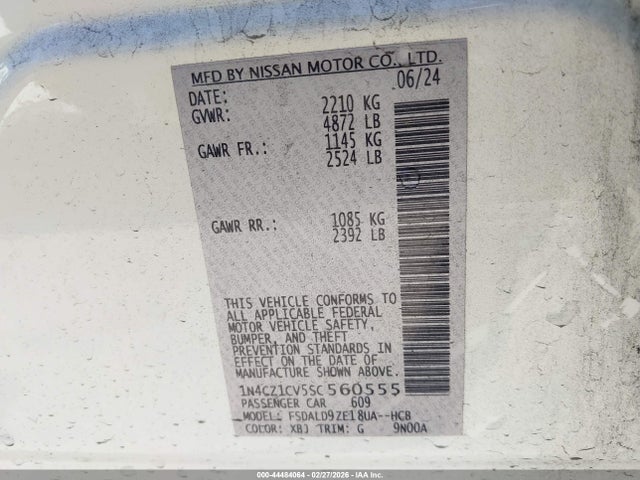 1N4CZ1CV5SC560555 Nissan Leaf Sv Plus