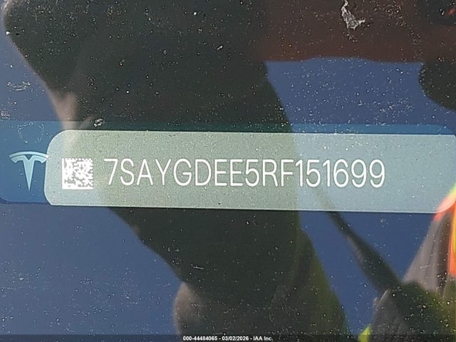 Продажа на аукционе авто 2024 Tesla Model Y Long Range Dual Motor All-wheel Drive, vin: 7SAYGDEE5RF151699, номер лота: 44484065