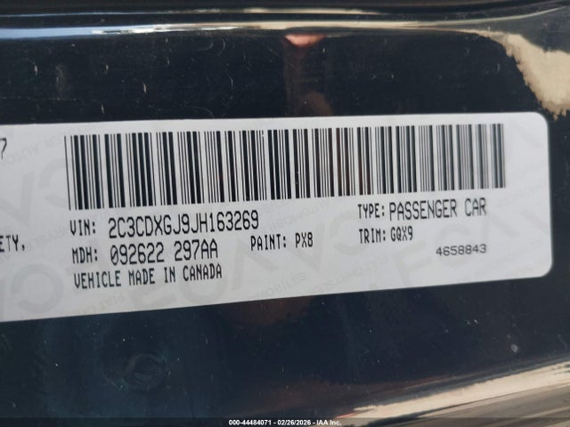 Продажа на аукционе авто 2018 Dodge Charger R/t Scat Pack Rwd, vin: 2C3CDXGJ9JH163269, номер лота: 44484071