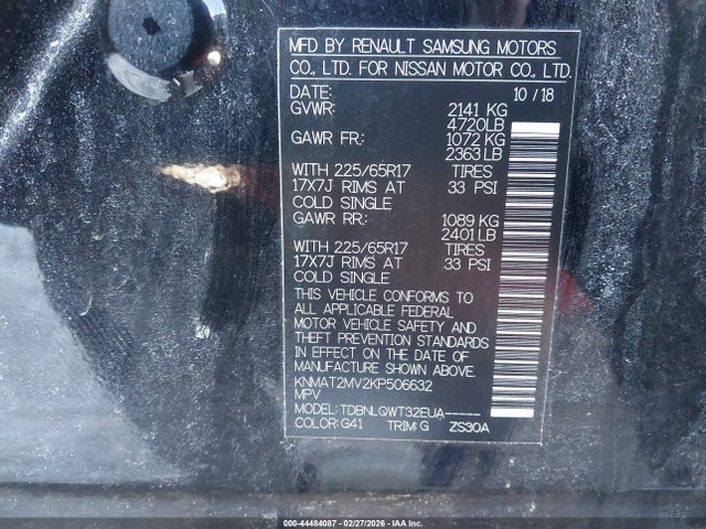 2019 NISSAN ROGUE KNMAT2MV2KP506632 Photo 8