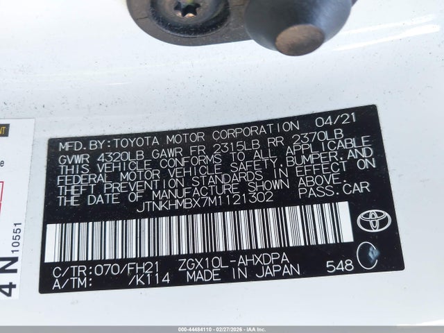 2021 TOYOTA C-HR JTNKHMBX7M1121302 Photo 8