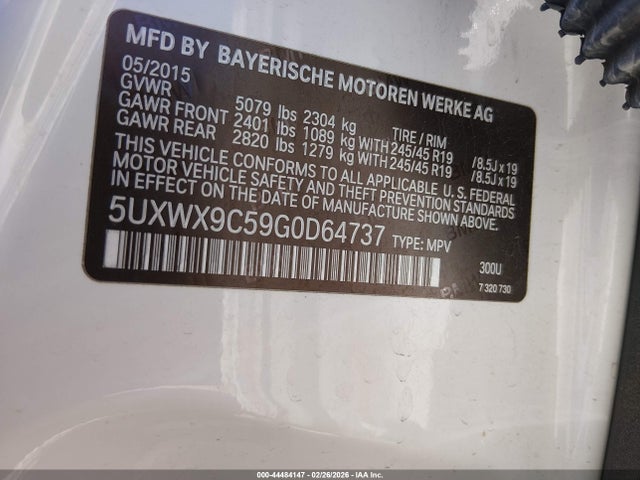 2016 BMW X3 5UXWX9C59G0D64737 Photo 8