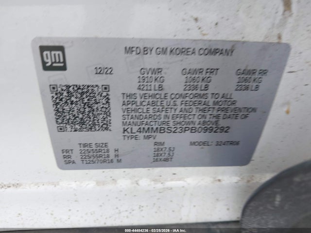 44484236 :رقم المزاد ، KL4MMBS23PB099292 vin ، 2023 Buick Encore Gx Preferred Fwd مزاد بيع