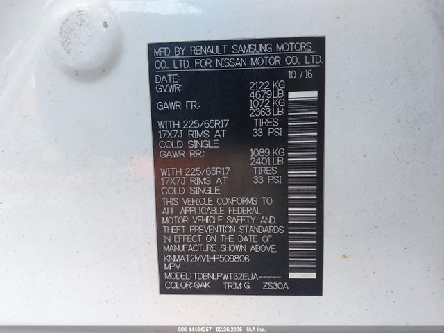 Nissan ROGUE S 2017 KNMAT2MV1HP509806 Image 9
