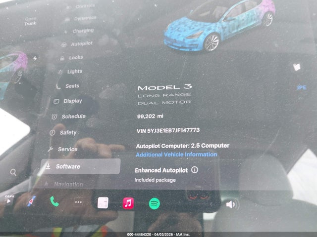 Продажа на аукционе авто 2018 Tesla Model 3 Long Range/performance, vin: 5YJ3E1EB7JF147773, номер лота: 44484320