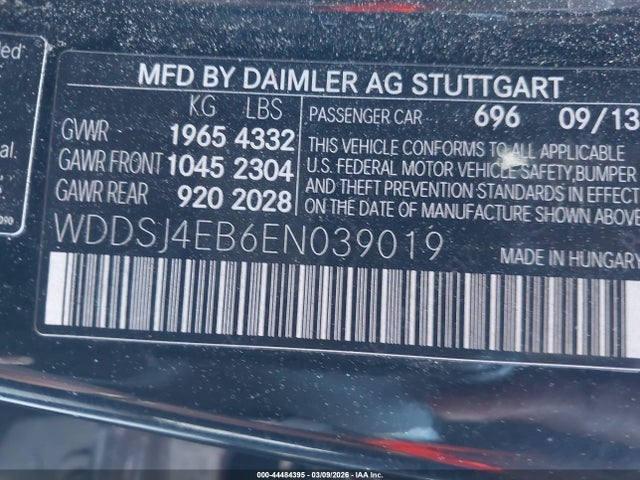 WDDSJ4EB6EN039019 Mercedes-Benz CLA 250