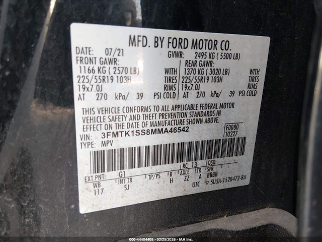 2021 FORD MUSTANG MACH-E 3FMTK1SS8MMA46542 Photo 8