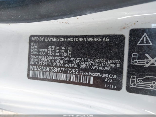 Aukcja sprzedaży 2017 Bmw 230i Xdrive, vin: WBA2M9C58HV717282, numer aukcji: 44484483