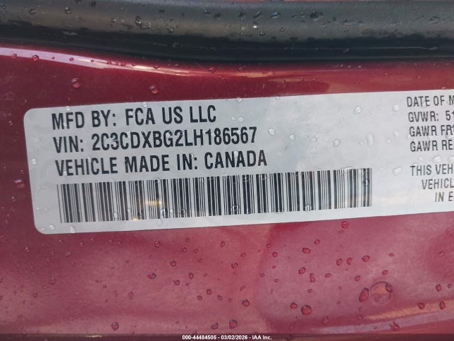 Dodge Charger Sxt Rwd 2020 2C3CDXBG2LH186567 Image 9