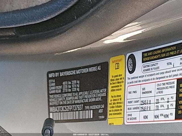44484519 :رقم المزاد ، WBA3T3C52FP737937 vin ، 2015 Bmw 435i مزاد بيع