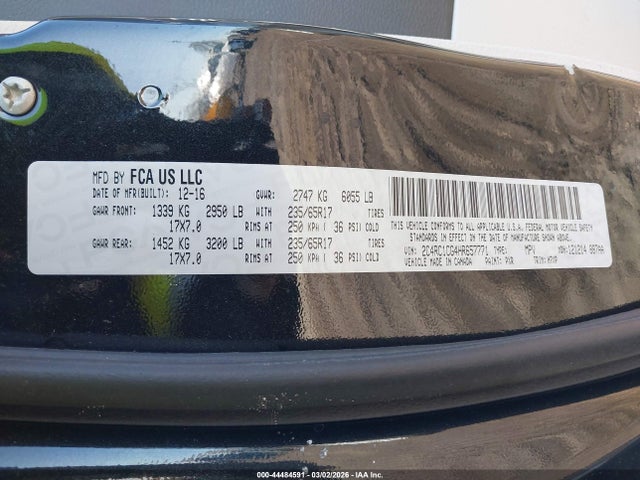 Продажа на аукционе авто 2017 Chrysler Pacifica Lx, vin: 2C4RC1CG4HR657771, номер лота: 44484591