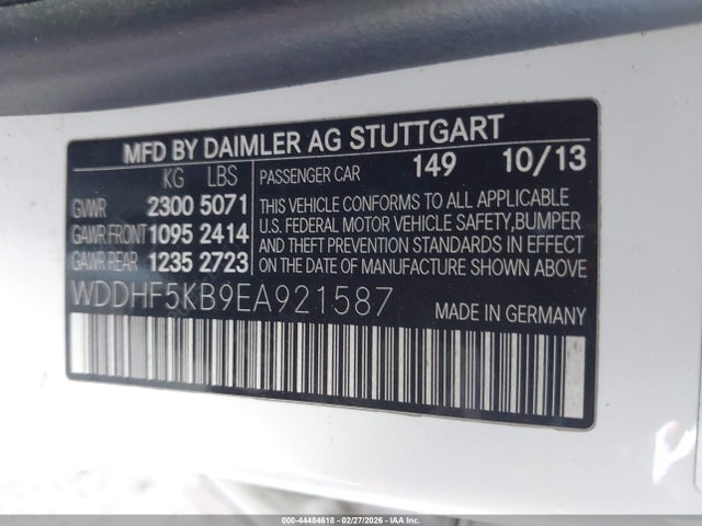 Aukcja sprzedaży 2014 Mercedes-benz E 350, vin: WDDHF5KB9EA921587, numer aukcji: 44484618