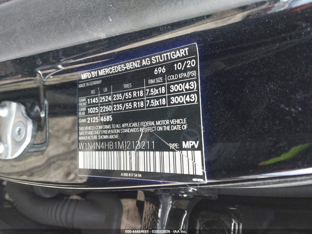 Aukcja sprzedaży 2021 Mercedes-benz Gla 250 4matic, vin: W1N4N4HB1MJ213211, numer aukcji: 44484685