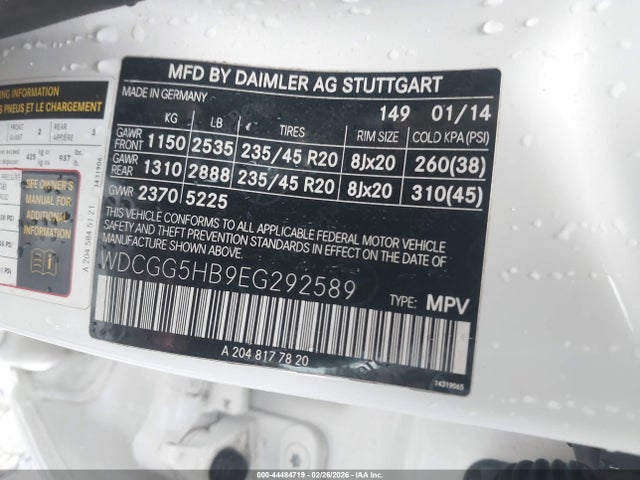 2014 MERCEDES-BENZ GLK 350 WDCGG5HB9EG292589 Photo 8