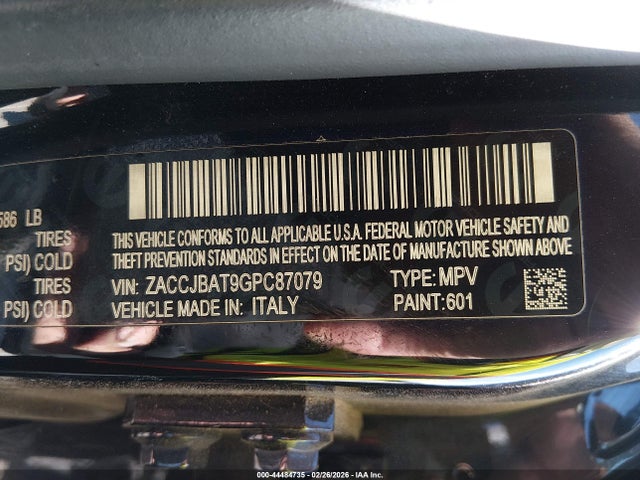 ZACCJBAT9GPC87079 Jeep Renegade Sport