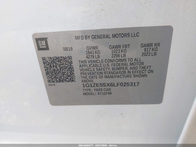 2020 CHEVROLET MALIBU 1G1ZE5SX6LF025317 Photo 8