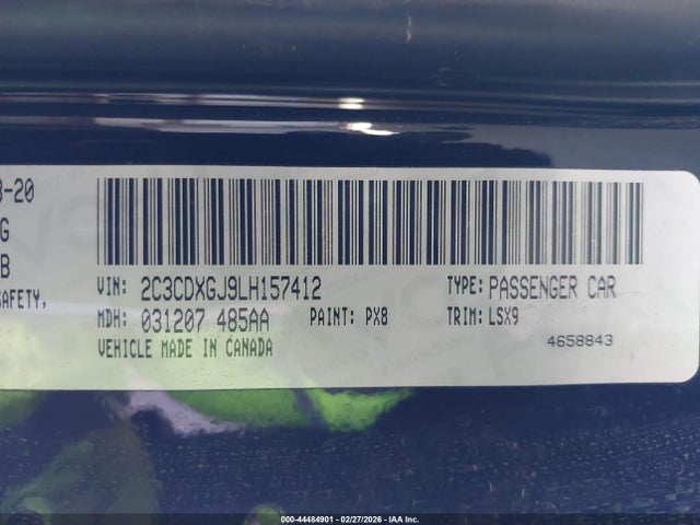 2C3CDXGJ9LH157412 Dodge Charger Scat Pack Widebody Rwd