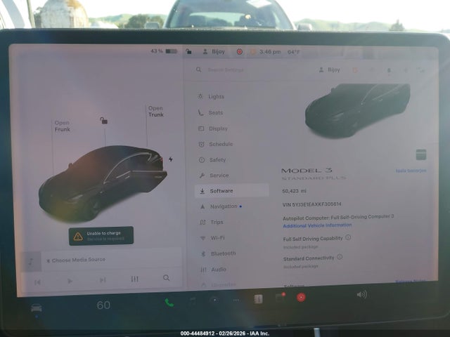 44484912 :رقم المزاد ، 5YJ3E1EAXKF305614 vin ، 2019 Tesla Model 3 Long Range/mid Range/standard Range/standard Range Plus مزاد بيع
