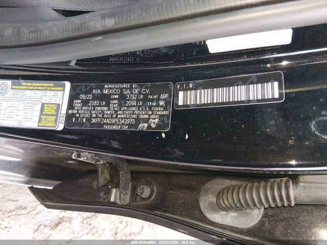 44484964 :رقم المزاد ، 3KPF24AD9PE543975 vin ، 2023 Kia Forte Lxs مزاد بيع