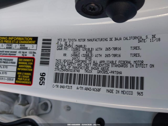 3TMCZ5AN5KM210748 Toyota Tacoma Trd Off Road