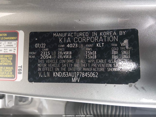 KNDJ53AU1P7845062 KIA Soul Gt-line