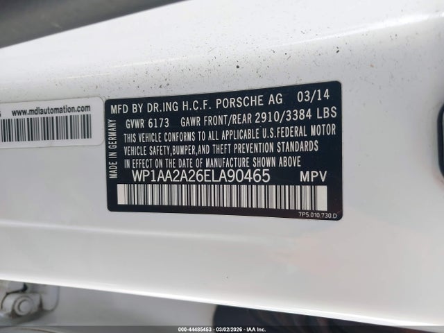 2014 PORSCHE CAYENNE WP1AA2A26ELA90465 Photo 8