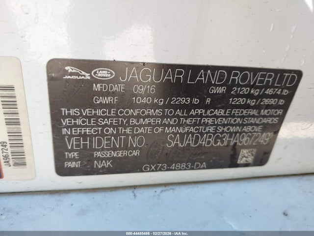 2017 JAGUAR XE SAJAD4BG3HA967249 Photo 8