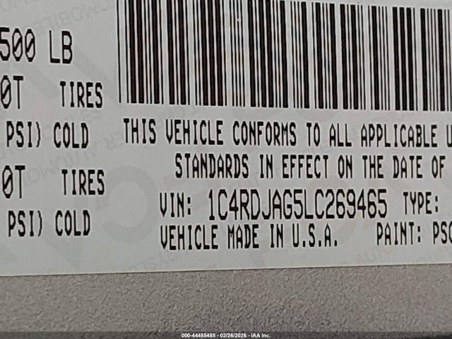 Dodge Durango Sxt Awd 2020 1C4RDJAG5LC269465 Image 9