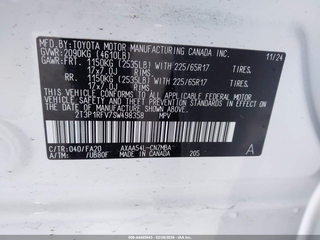 Toyota Rav4 Xle 2025 2T3P1RFV7SW498358 Image 9