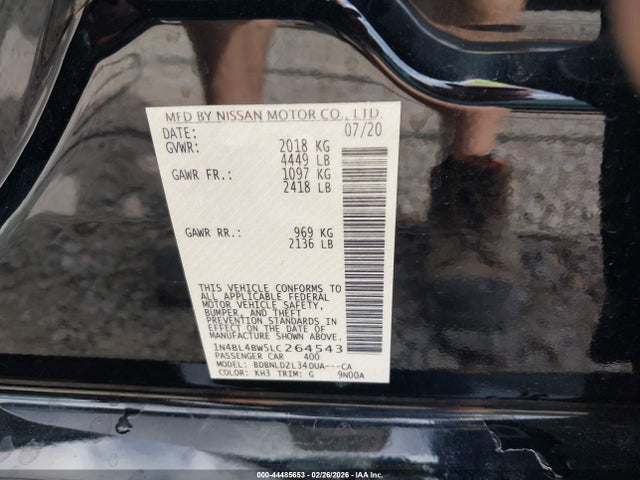 1N4BL4BW5LC264543 Nissan Altima S Intelligent Awd