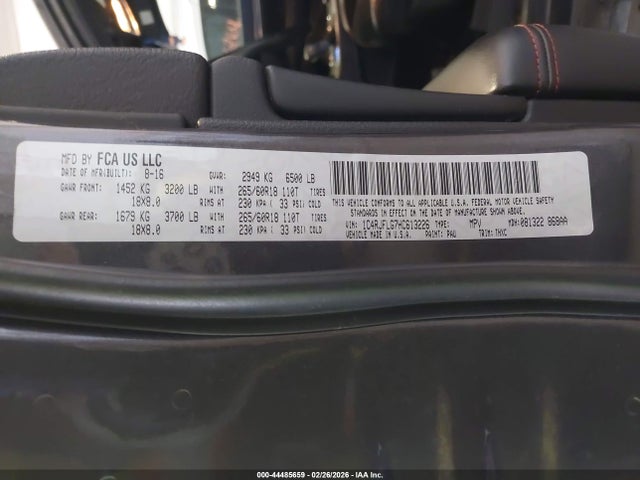 Продаж на аукціоні авто 2017 Jeep Grand Cherokee Trailhawk 4x4, vin: 1C4RJFLG7HC613226, номер лоту: 44485659