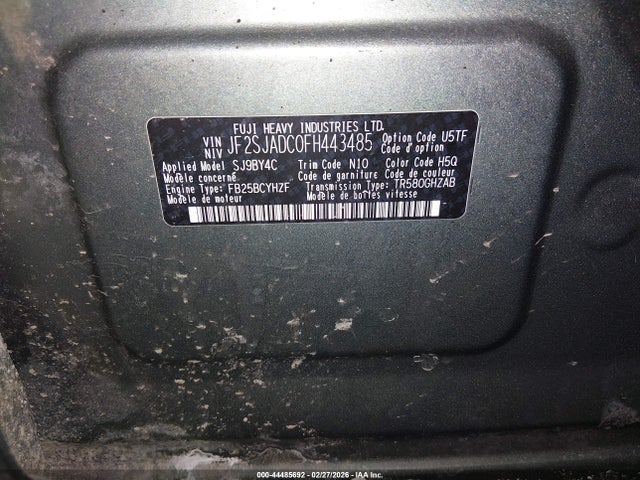 Subaru Forester 2.5i Premium 2015 JF2SJADC0FH443485 Image 9