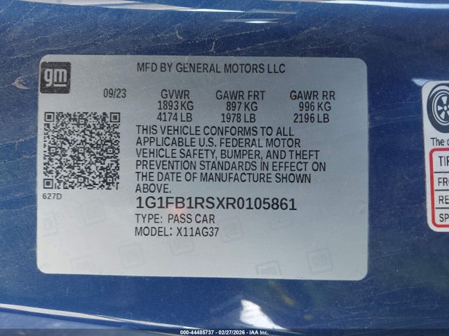 2024 CHEVROLET CAMARO 1G1FB1RSXR0105861 Photo 8