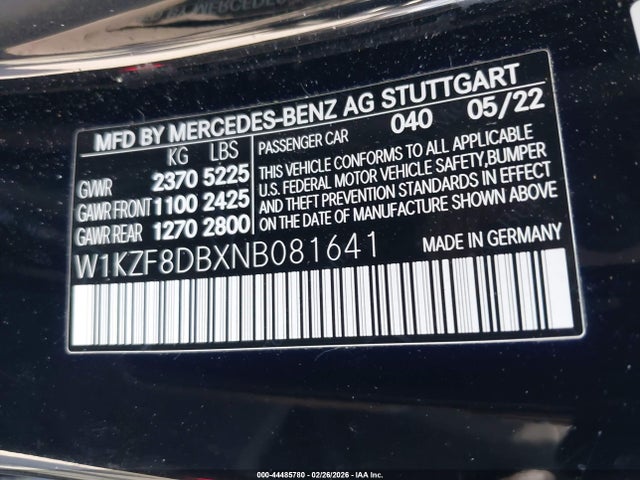 2022 MERCEDES-BENZ E 350 W1KZF8DBXNB081641 Photo 8
