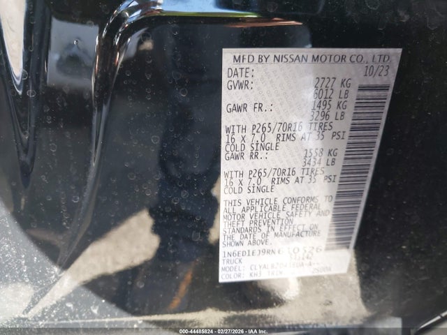 Nissan Frontier Sv 4x2 2024 1N6ED1EJ9RN610526 Image 9